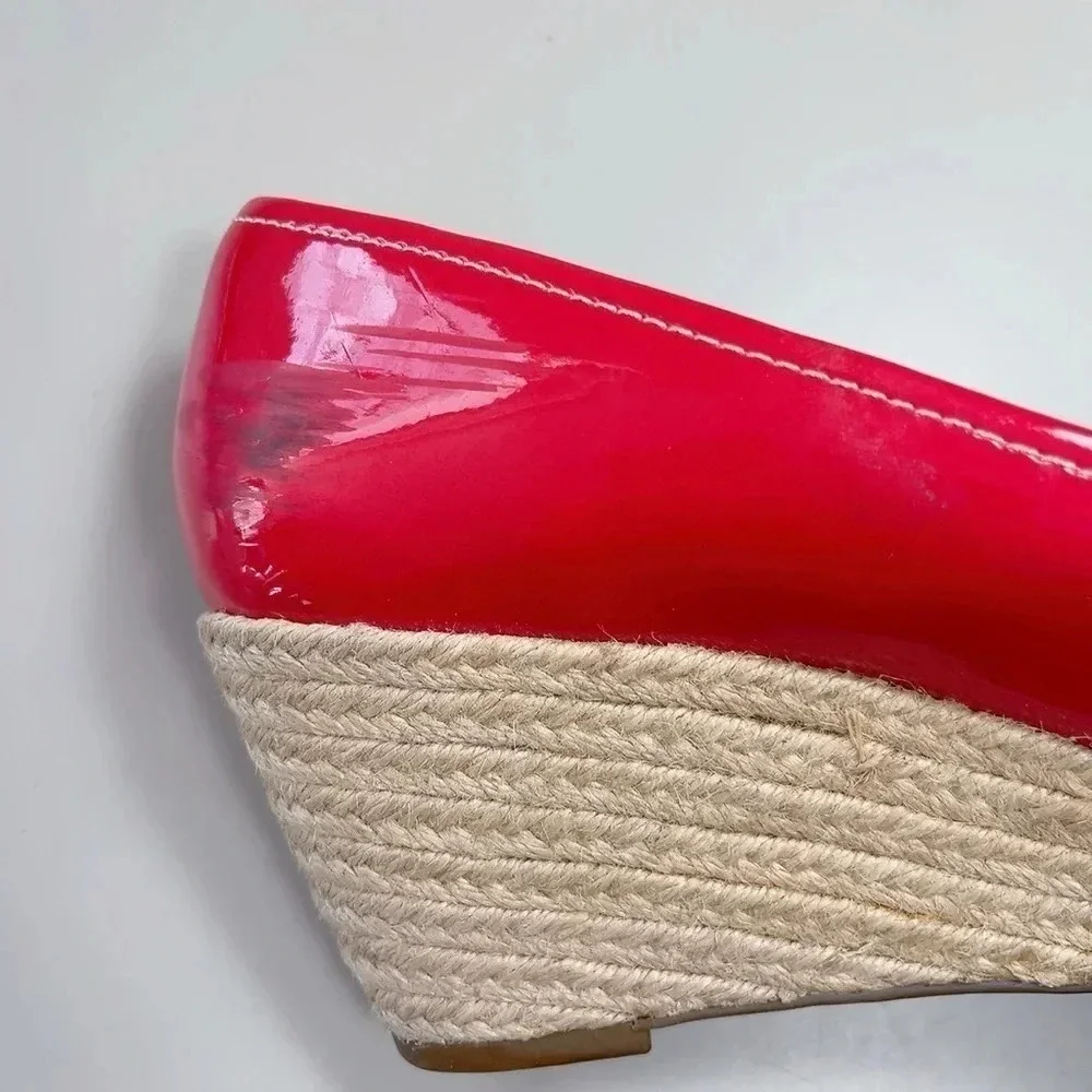 Franco Sarto Size Cheria Red Patent Espadrille